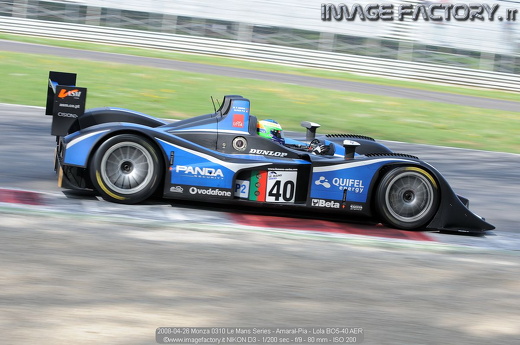 2008-04-26 Monza 0310 Le Mans Series - Amaral-Pia - Lola BO5-40 AER